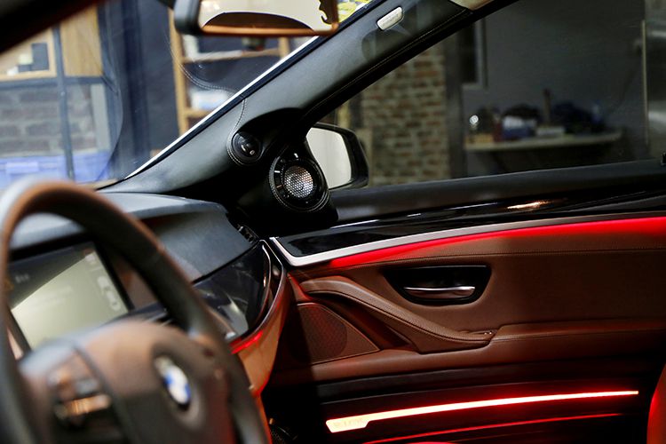 东莞宝马525改装德国德高汽车音响 豪车音响最佳无损音源方案